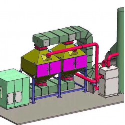 催化燃烧设备废气处理工艺流程图