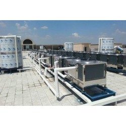 职工公共澡堂20吨空气能热泵热水系统改造