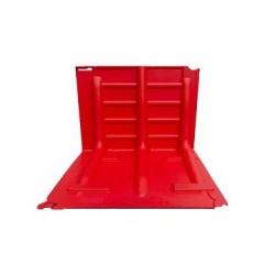 湖南岳阳红色挡水板移动式防水墙材质塑料挡水板 L型挡水门