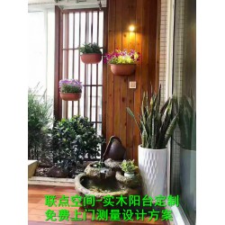 深圳户外露台庭院防水防腐地板定制实木阳台墙板吊顶安装