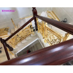 内黄铜雕花铝楼梯扶手设计方案