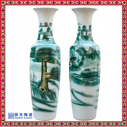 手绘陶瓷1.2米装饰新房装饰欧式客厅陶瓷花瓶摆件